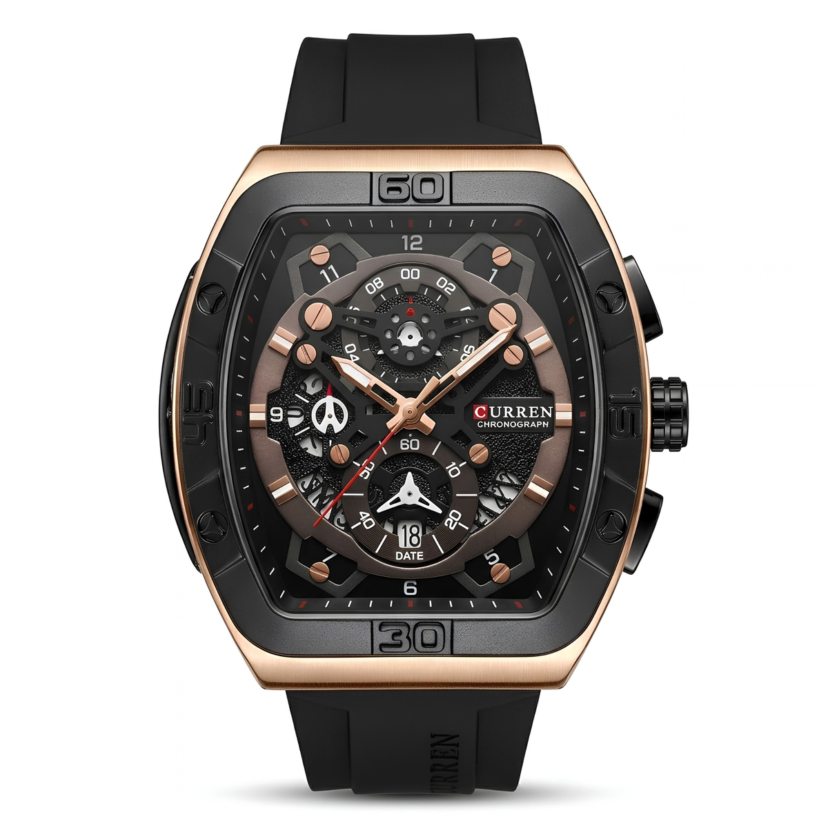 Reloj Curren Skeleton Black Gold