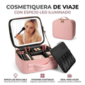 Cosmetiquera con Espejo LED y Organizador de Maquillaje