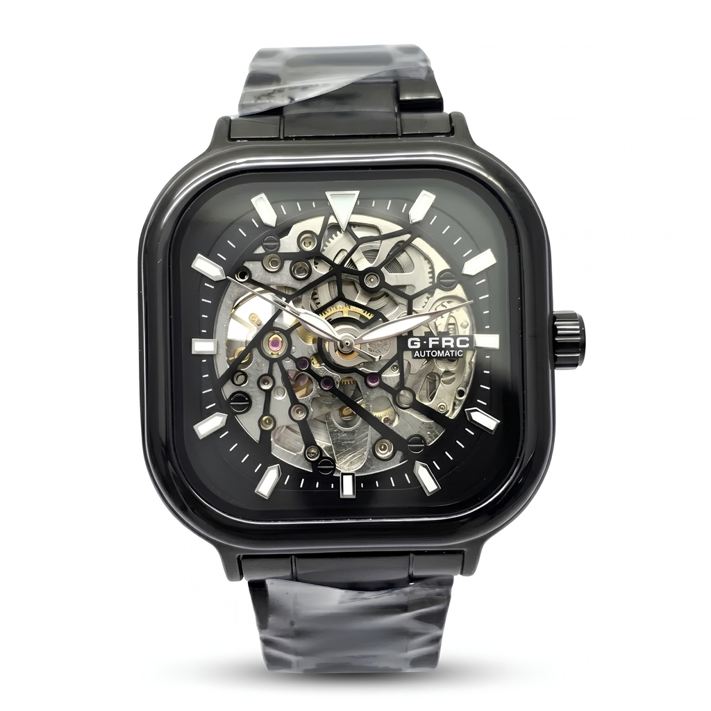 Reloj G-Force Cushion Black Silver
