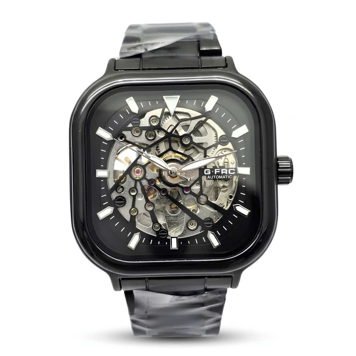 Reloj G-Force Cushion Black Silver