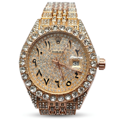 Reloj Rolex Iced Cubano Rose