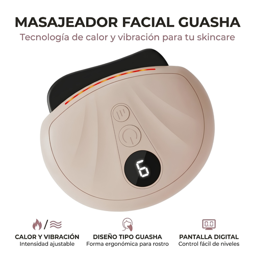 Masajeador Facial Guasha Eléctrico con Calor y Vibración