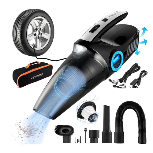 Kit 2 en 1: Aspiradora y Compresor de Aire Portátil para Auto