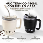 Mug Térmico 480ml con Pitillo y Asa
