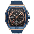 Reloj Curren Skeleton Blue Gold