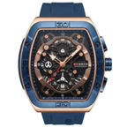 Reloj Curren Skeleton Blue Gold
