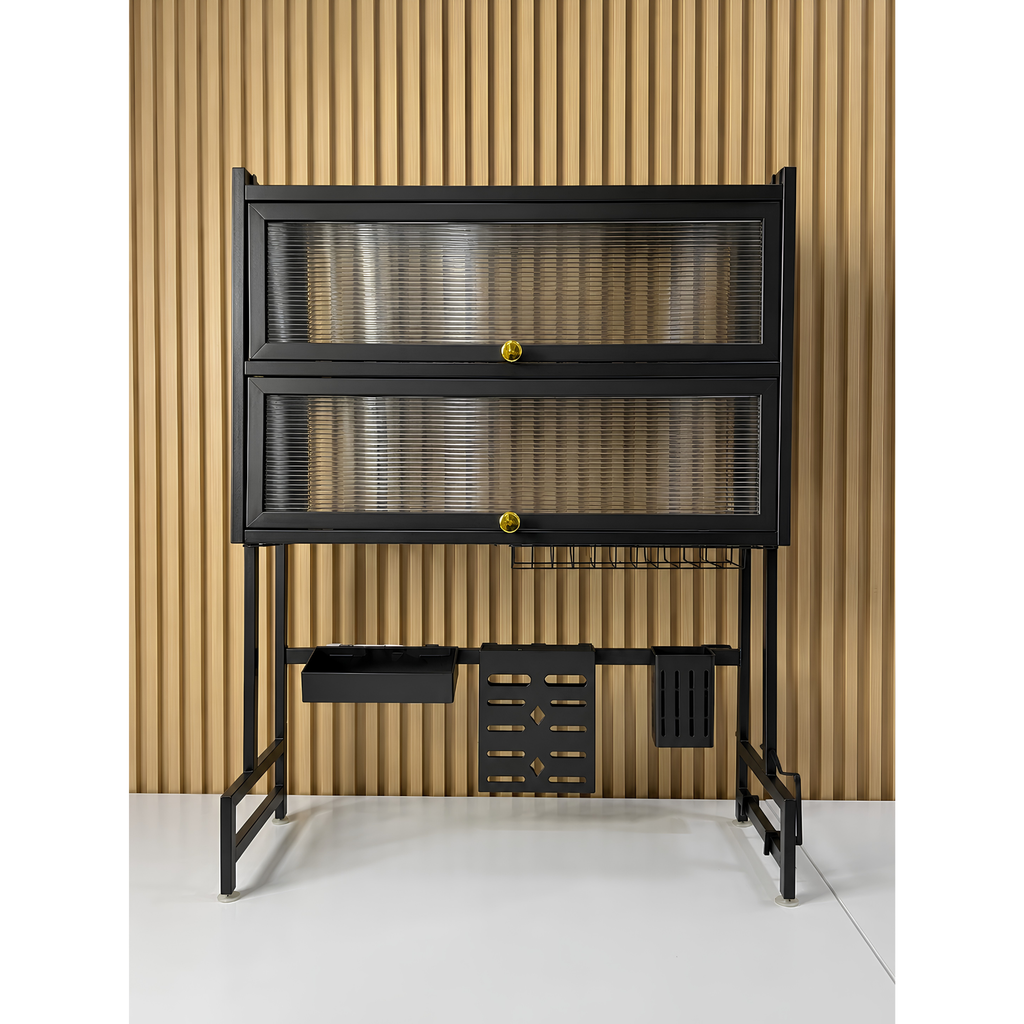 Organizador de Cocina Sobre el Lavaplatos 65cm – Escurridor Doble + Set de Cocina de Regalo