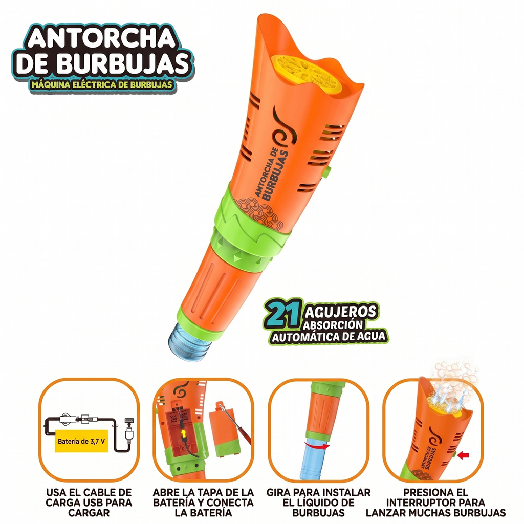 Máquina de Burbujas - Antorcha Automática
