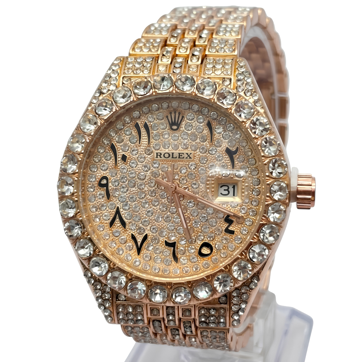 Reloj Rolex Iced Cubano Rose