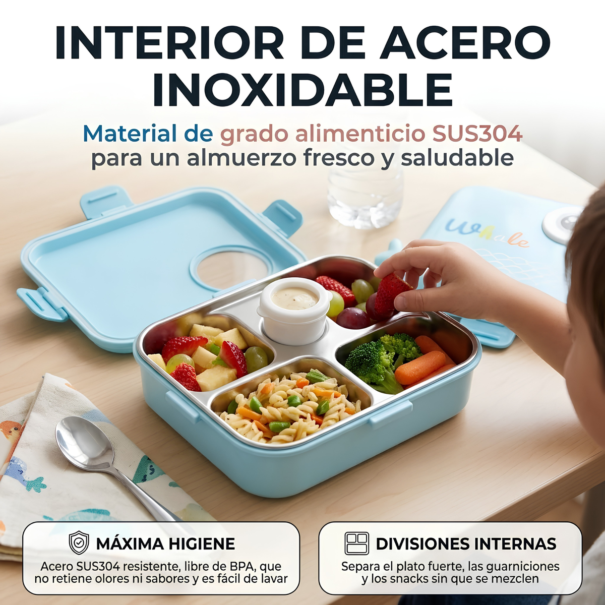 Recipiente de Comida para Niños Diseño Ballena