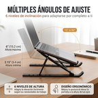 Soporte de Laptop Metálico Plegable y Ajustable