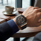 Reloj Curren Skeleton Black Gold