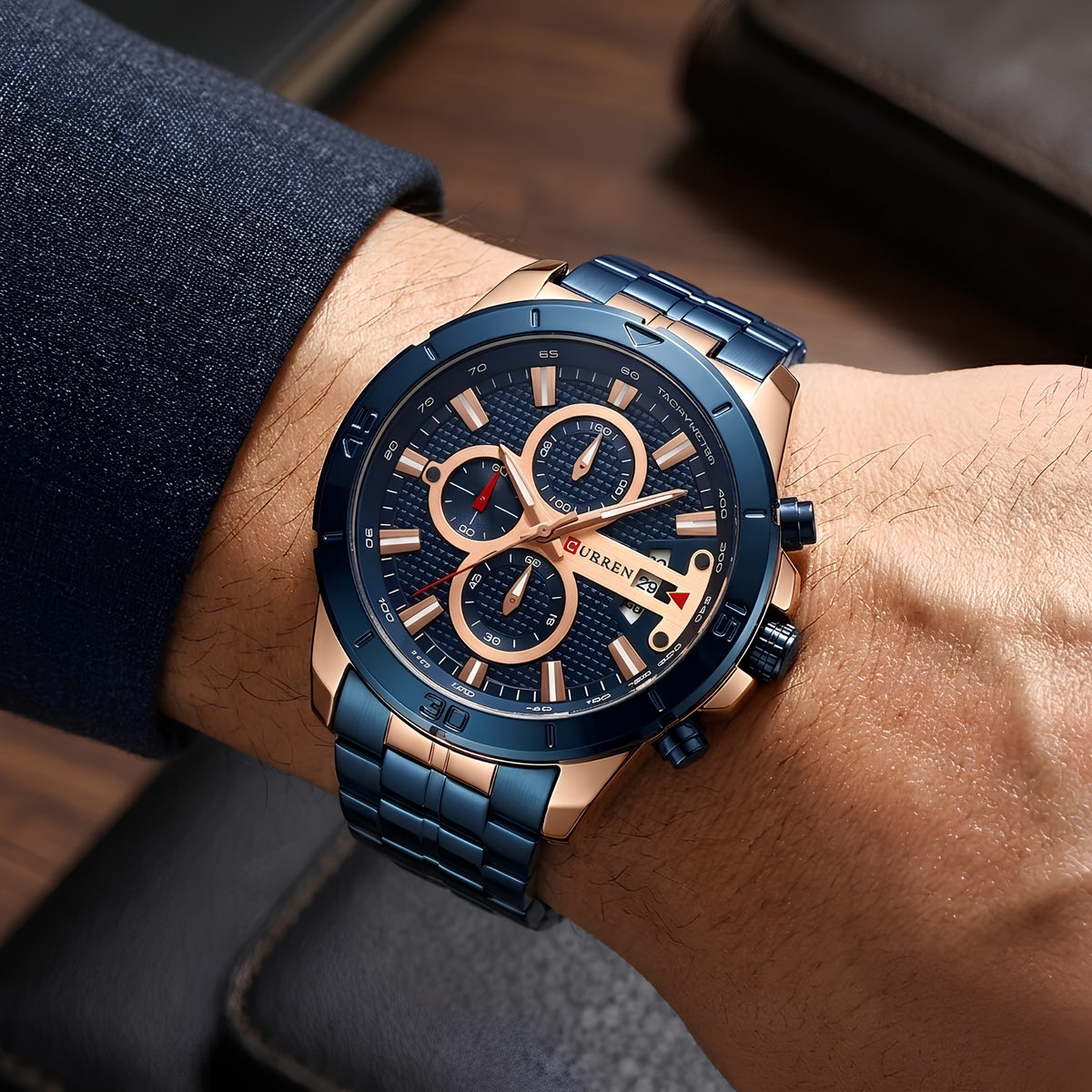 Reloj Curren Chrono Copper Navy