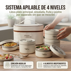 Porta Comida Lunch Box X4 – Contenedores Apilables con Bolso Térmico
