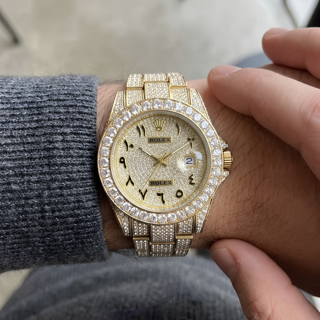 Reloj Rolex Iced Cubano Gold