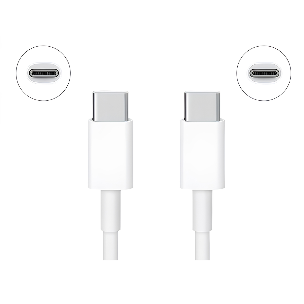 Cable USB-C a USB-C 60W – 1m, Carga Rápida, Compatible con MacBook y iPhone