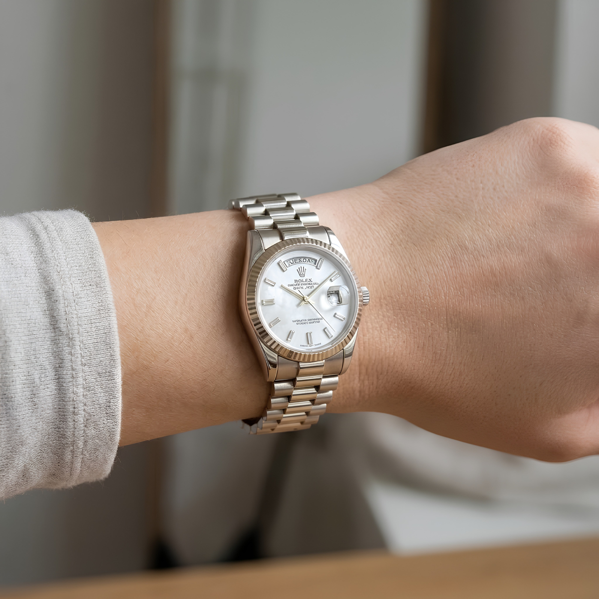Reloj  Rolex President Dama Plateado