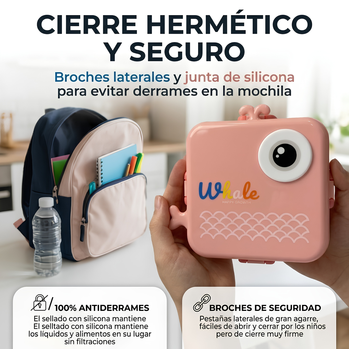 Recipiente de Comida para Niños Diseño Ballena