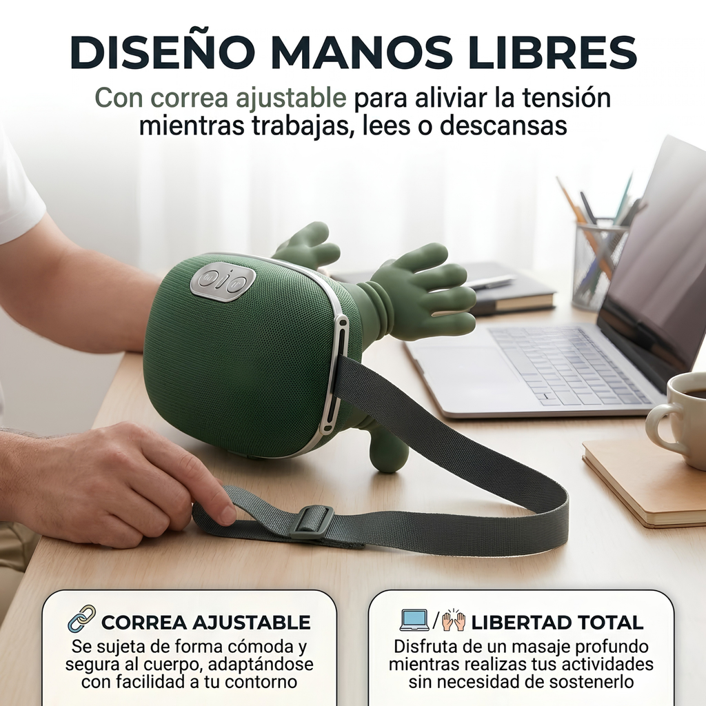 Masajeador Tortuga de Cuello y Hombros con Manos de Masaje