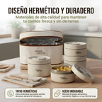 Porta Comida Lunch Box X4 – Contenedores Apilables con Bolso Térmico