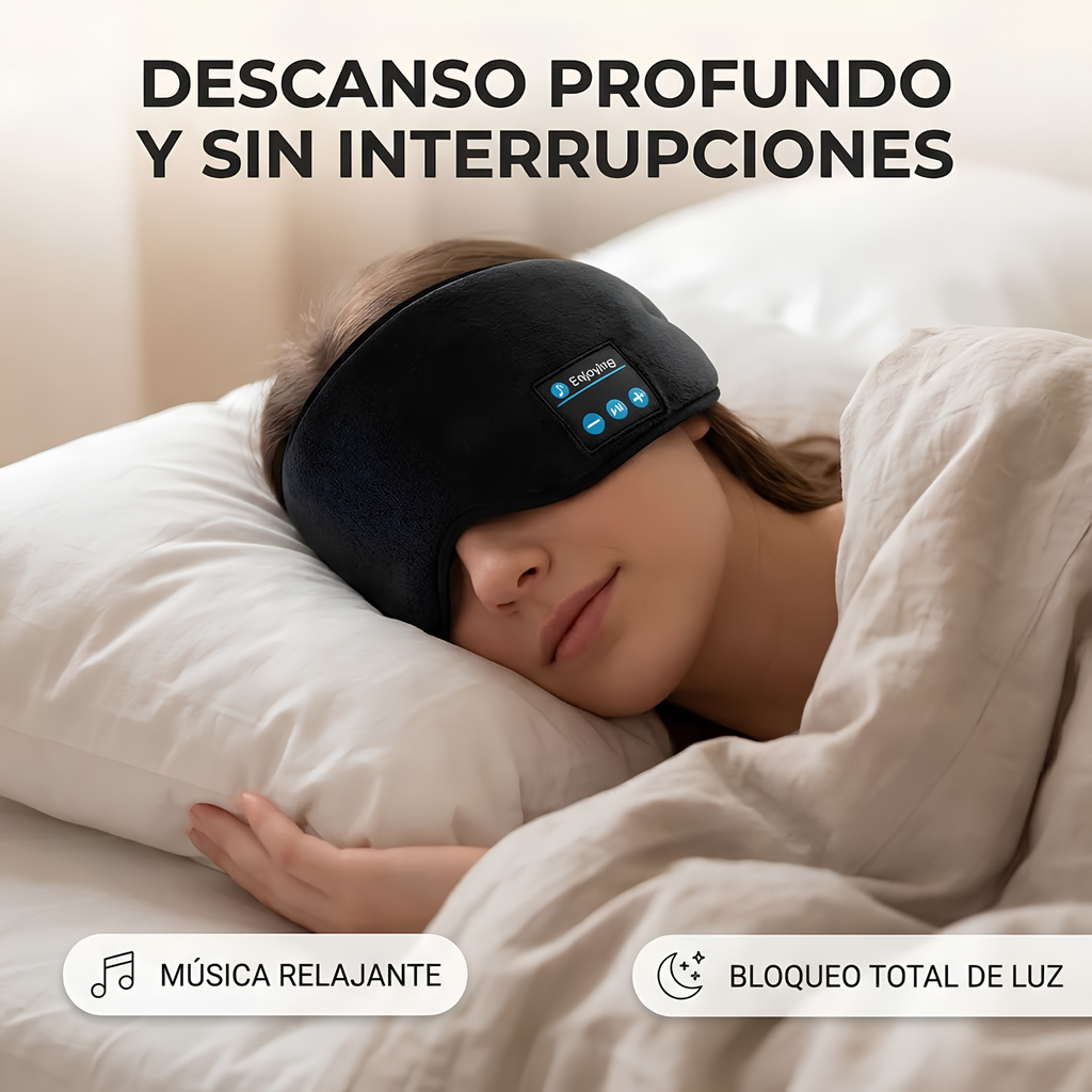 Antifaz Bluetooth Sleep Comfort – Audífonos para Dormir
