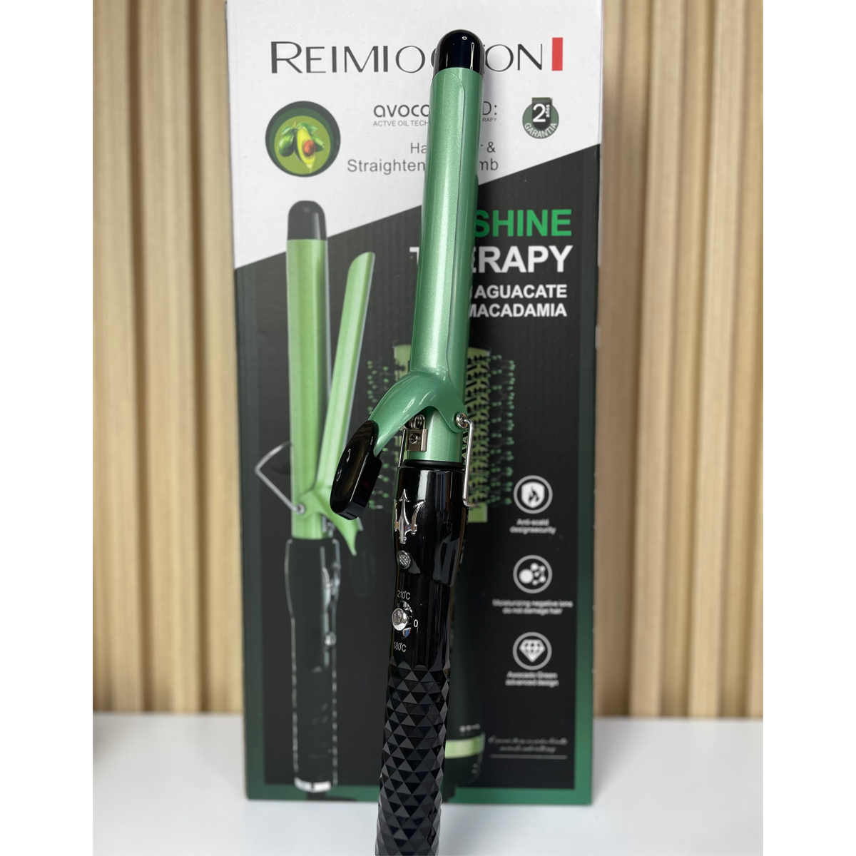 Kit Aguacate Shine – Cepillo Secador y Rizadora