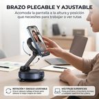 Soporte Magnético para Celular con Ventosa y Brazo Ajustable