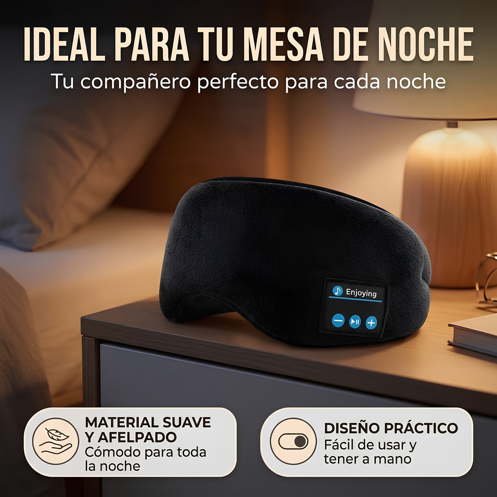 Antifaz Bluetooth Sleep Comfort – Audífonos para Dormir