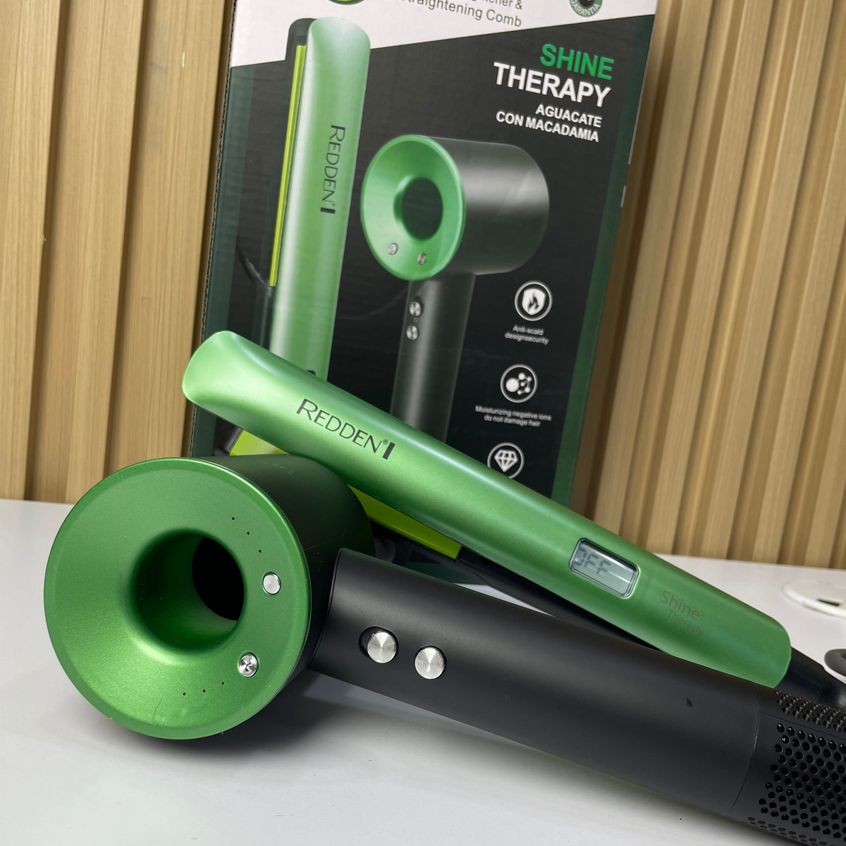 Combo Capilar Aguacate 2555 – Plancha y Secador Pro