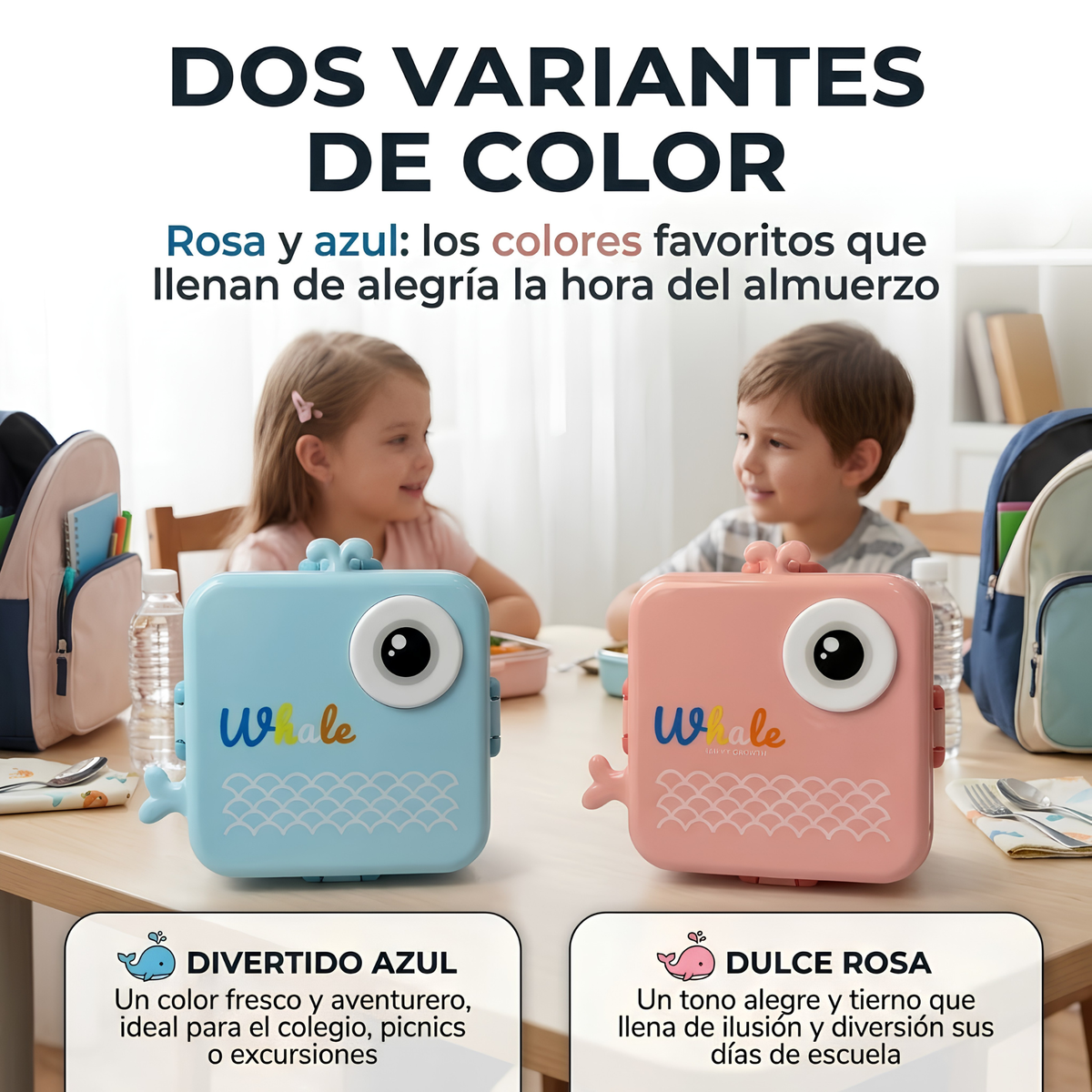 Recipiente de Comida para Niños Diseño Ballena