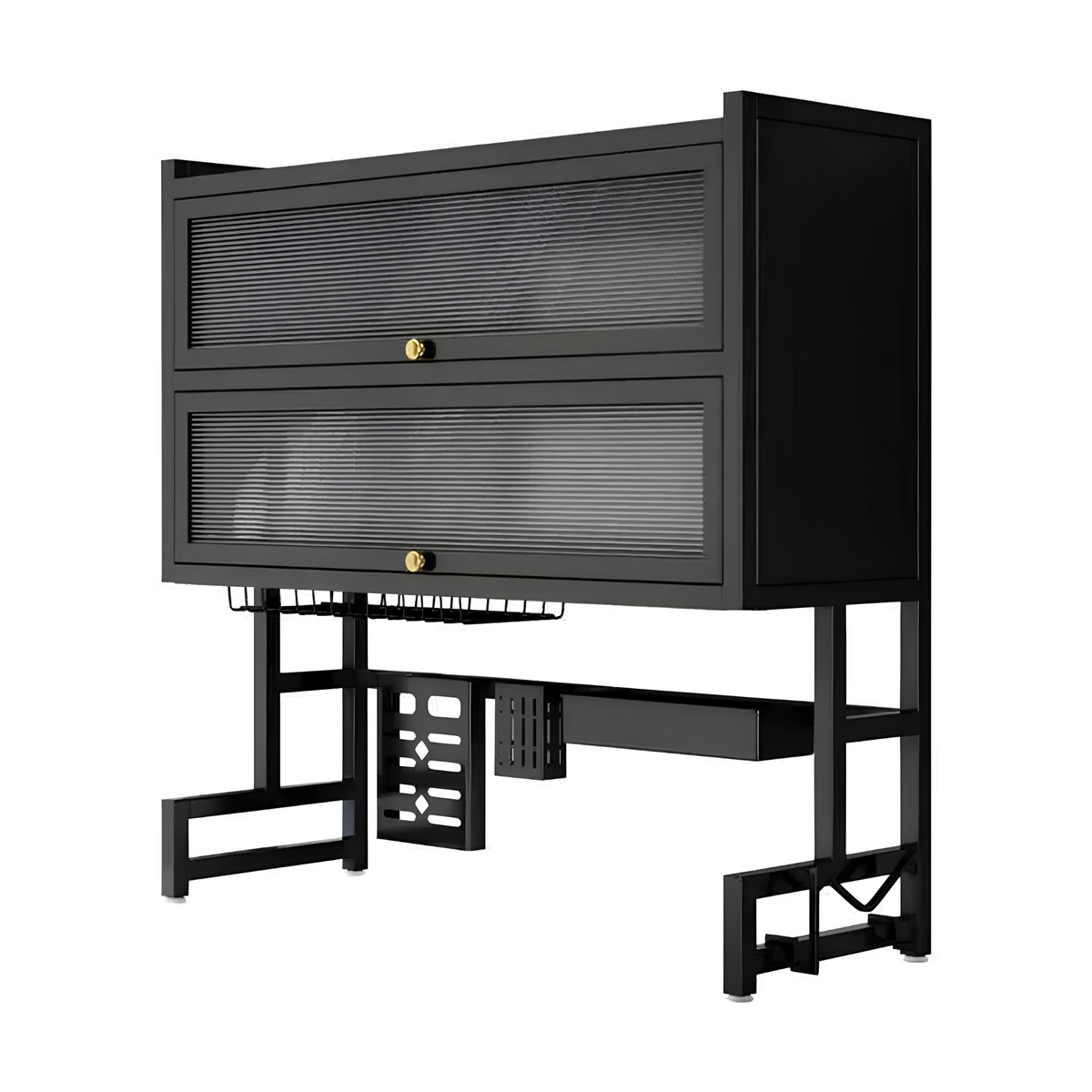 Organizador de Cocina Sobre el Lavaplatos 65cm – Escurridor Doble + Set de Cocina de Regalo