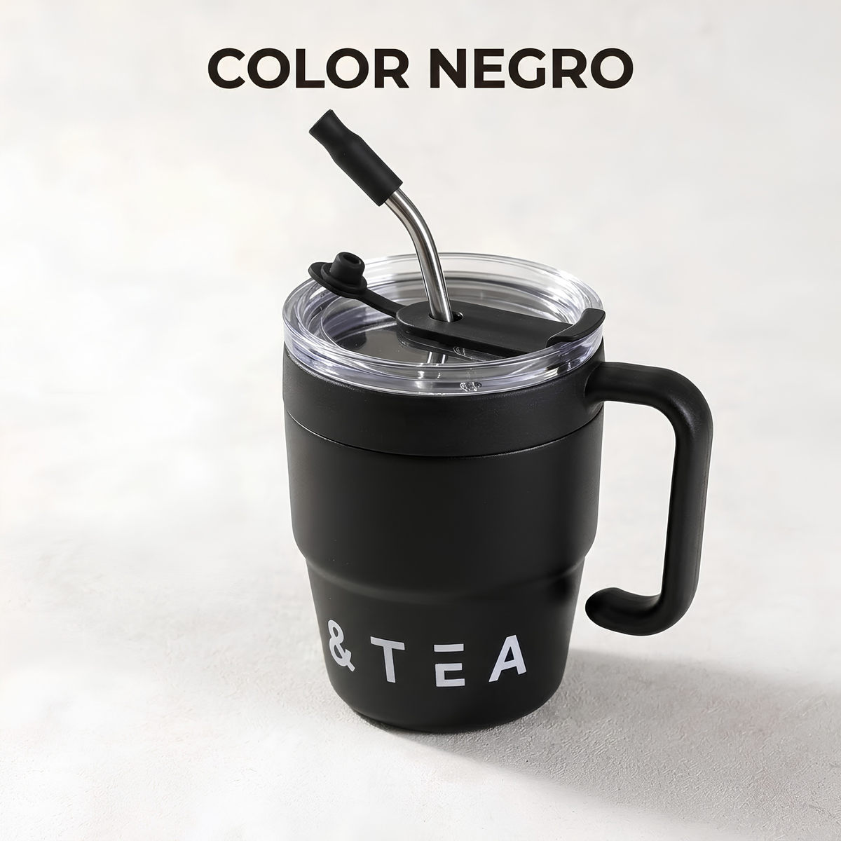 Mug Térmico 480ml con Pitillo y Asa