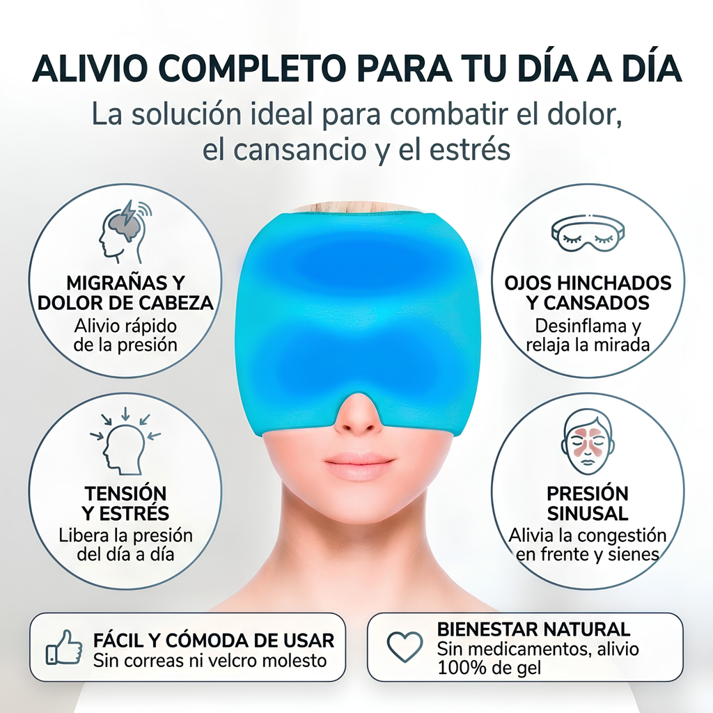 Banda de Gel Frío/Calor para Migraña y Dolor de Cabeza