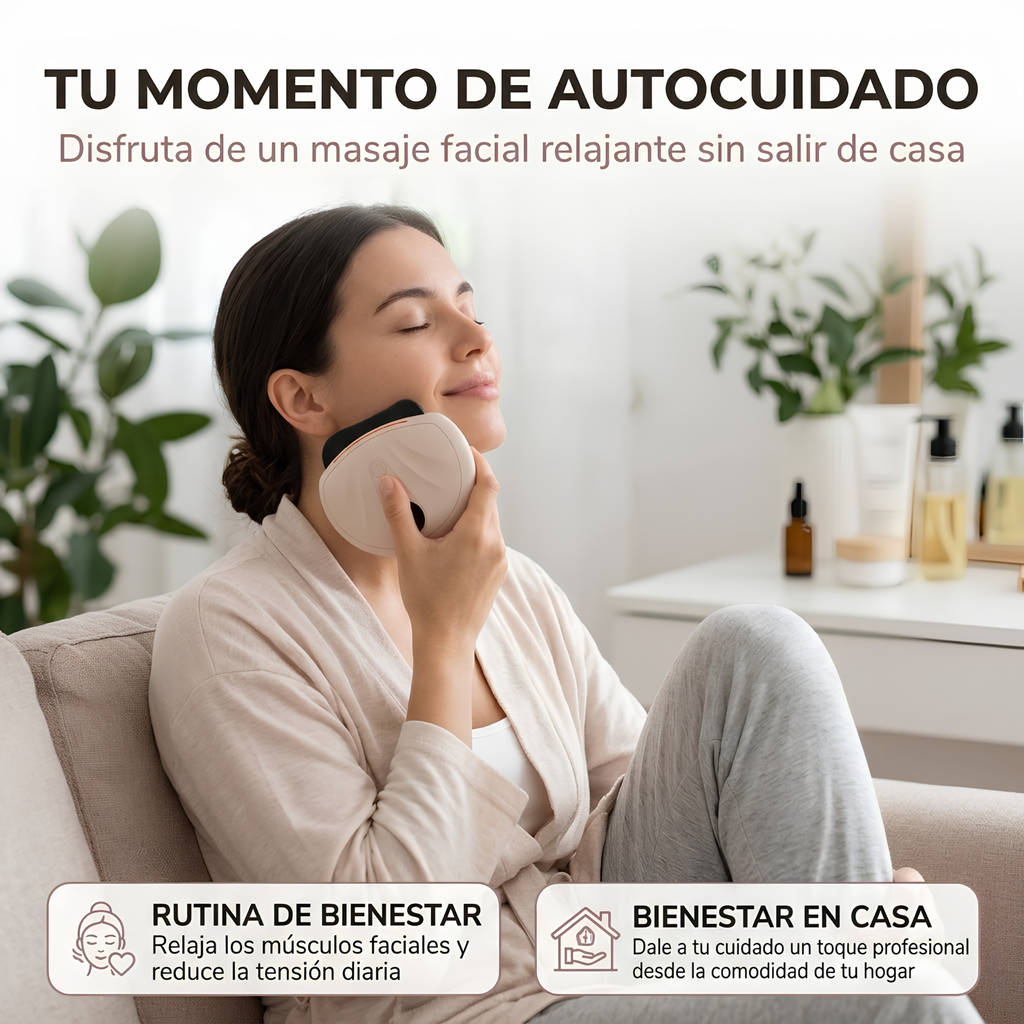 Masajeador Facial Guasha Eléctrico con Calor y Vibración
