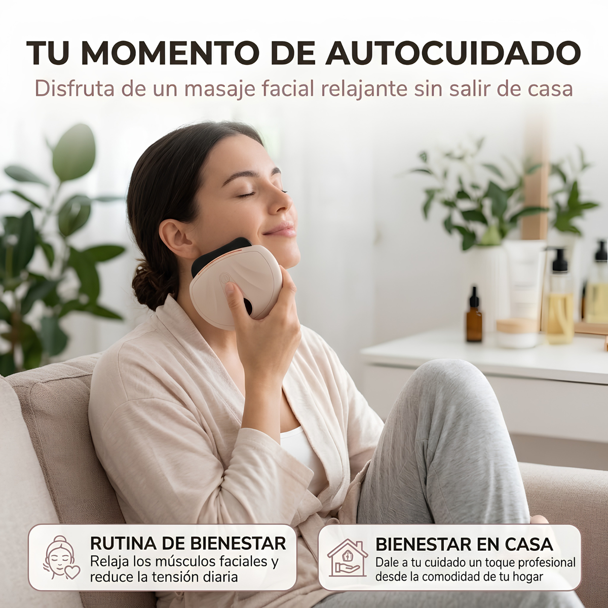Masajeador Facial Guasha Eléctrico con Calor y Vibración