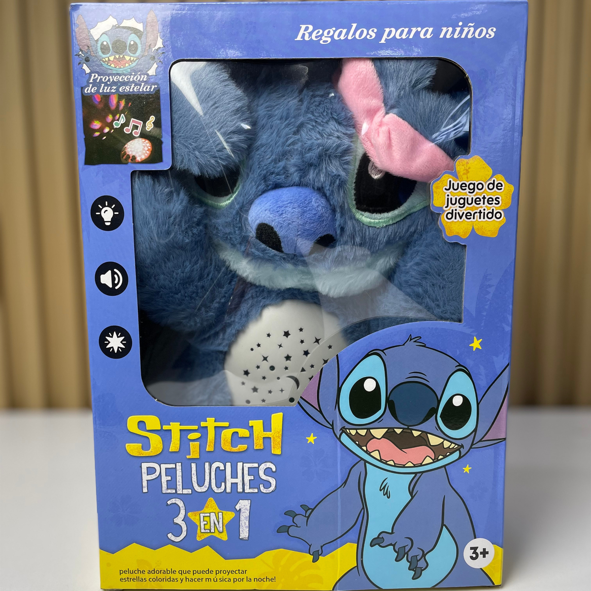 Set Peluche Stitch Azul 3 en 1